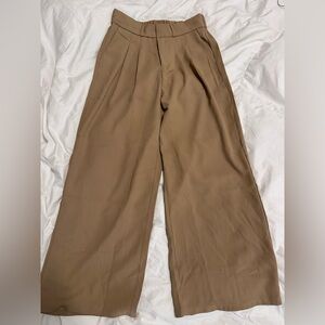 Wide-Leg Tan Trousers
